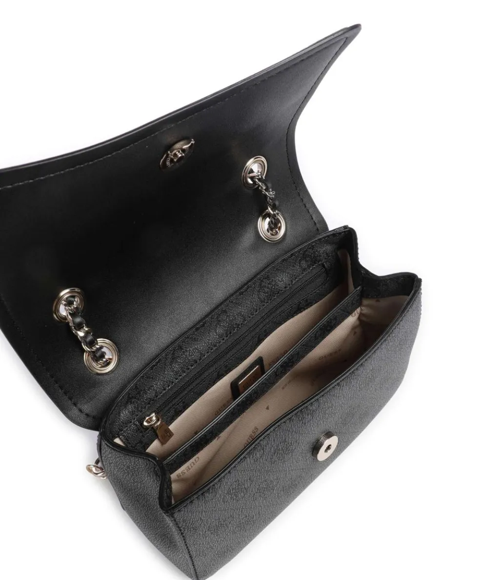 Izzy Schultertasche Lederimitat anthrazit