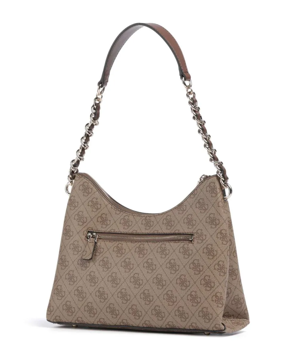 Izzy Schultertasche Lederimitat braun