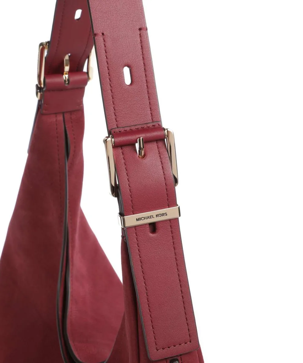 Nolita Large Beuteltasche aufgerautes Rindsleder wein