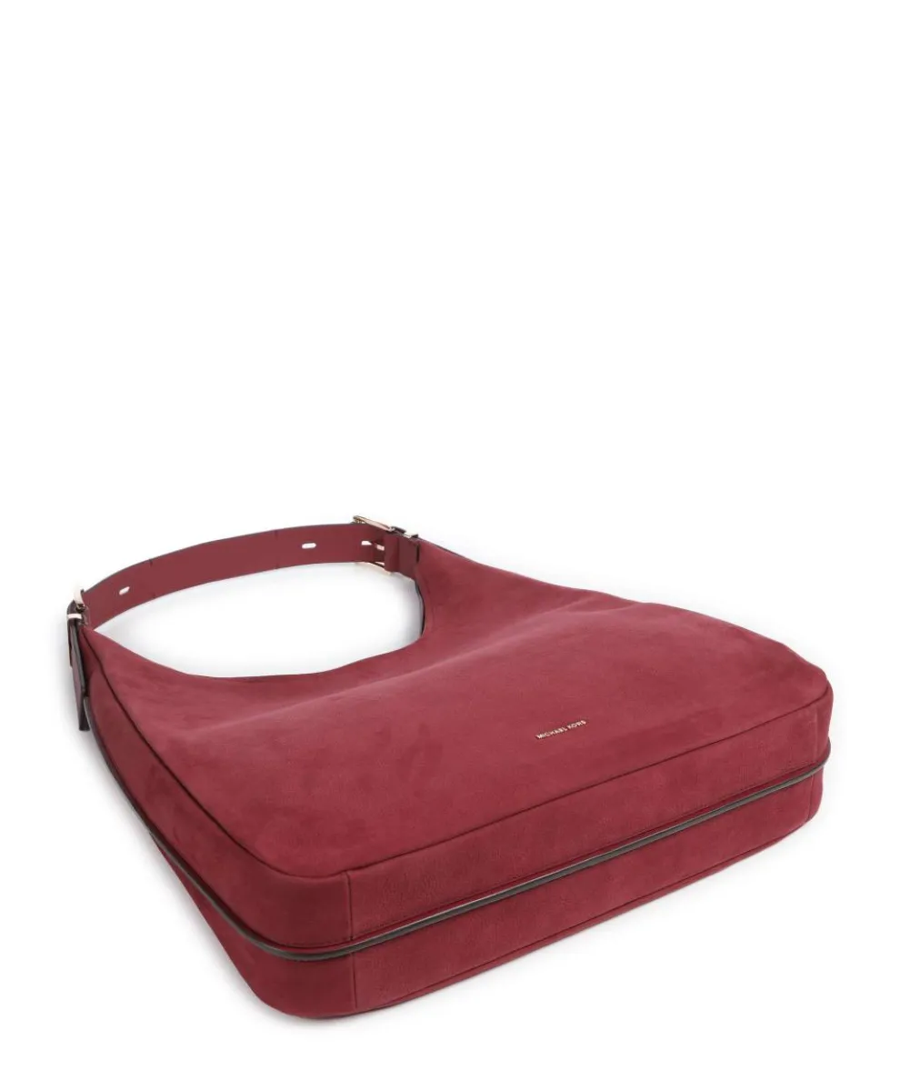 Nolita Large Beuteltasche aufgerautes Rindsleder wein