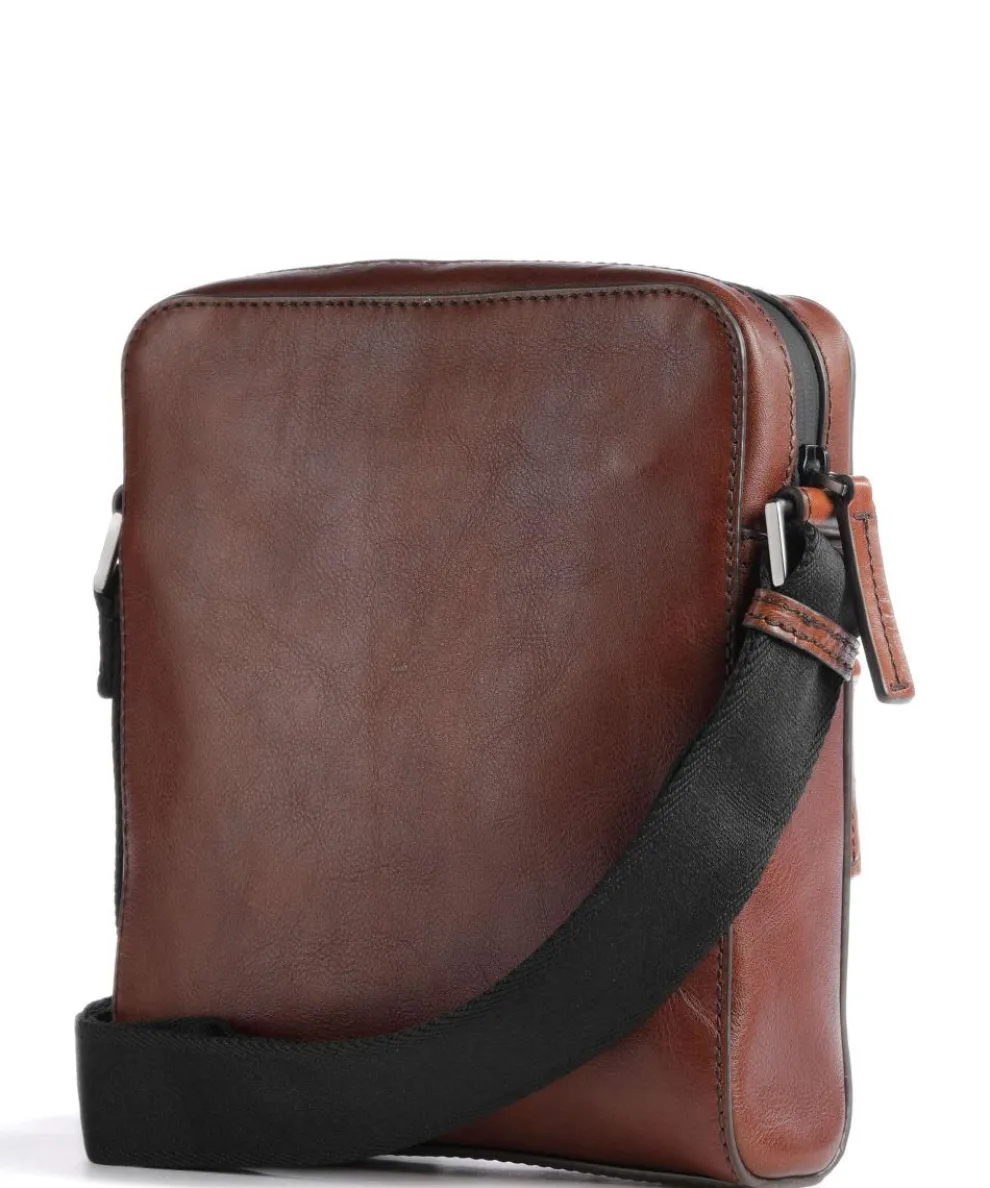 Damiano Umhängetasche fein genarbtes Rindsleder braun