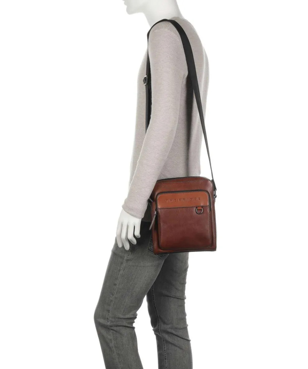 Damiano Umhängetasche fein genarbtes Rindsleder braun