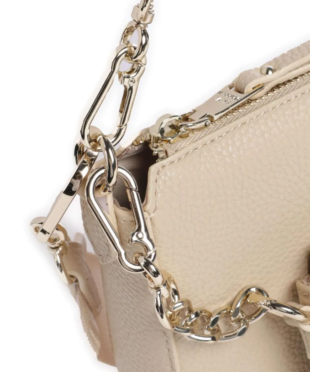 BURGE Schultertasche Lederimitat beige