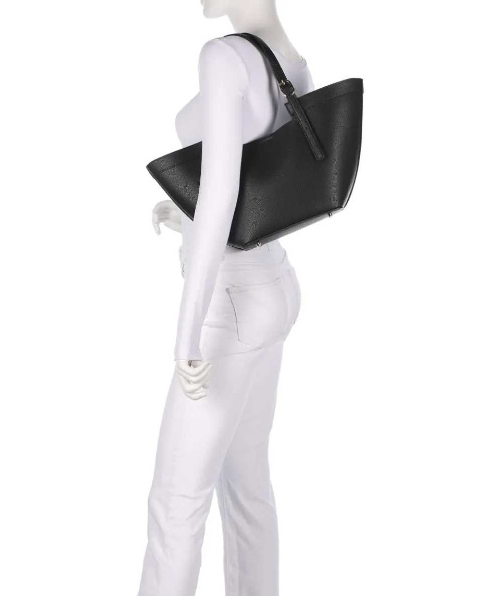 Nan M Shopper genarbtes Rindsleder schwarz