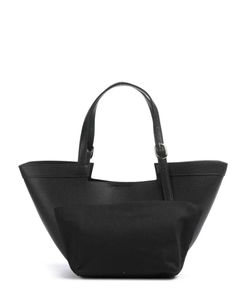 Nan M Shopper genarbtes Rindsleder schwarz