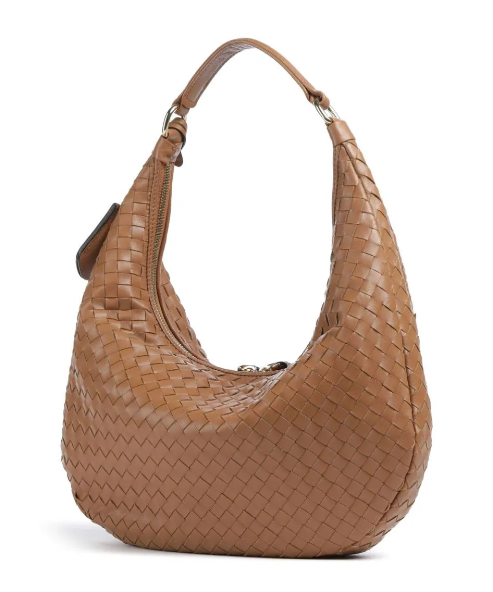 Piuma Nana Small Beuteltasche fein genarbtes Leder braun