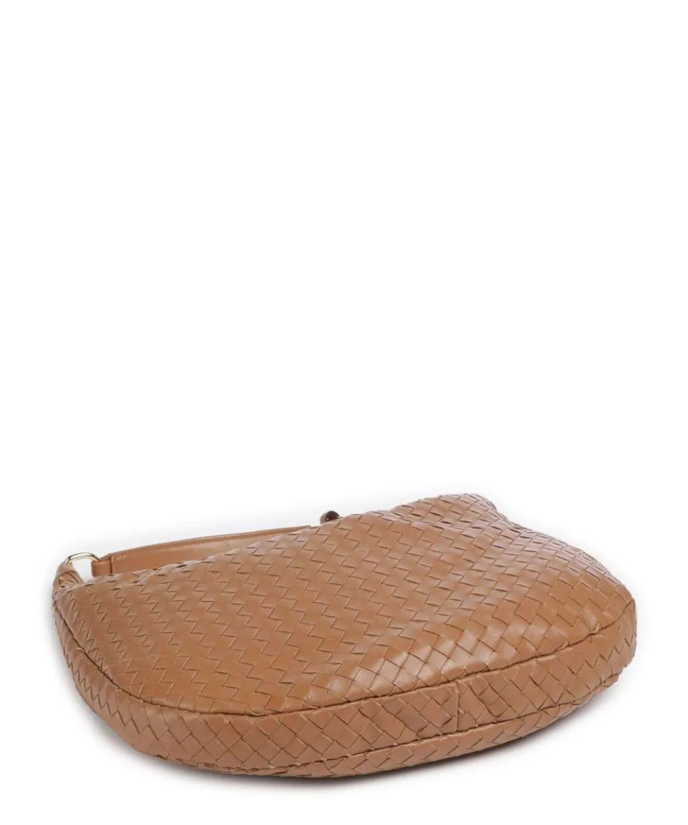 Piuma Nana Small Beuteltasche fein genarbtes Leder braun