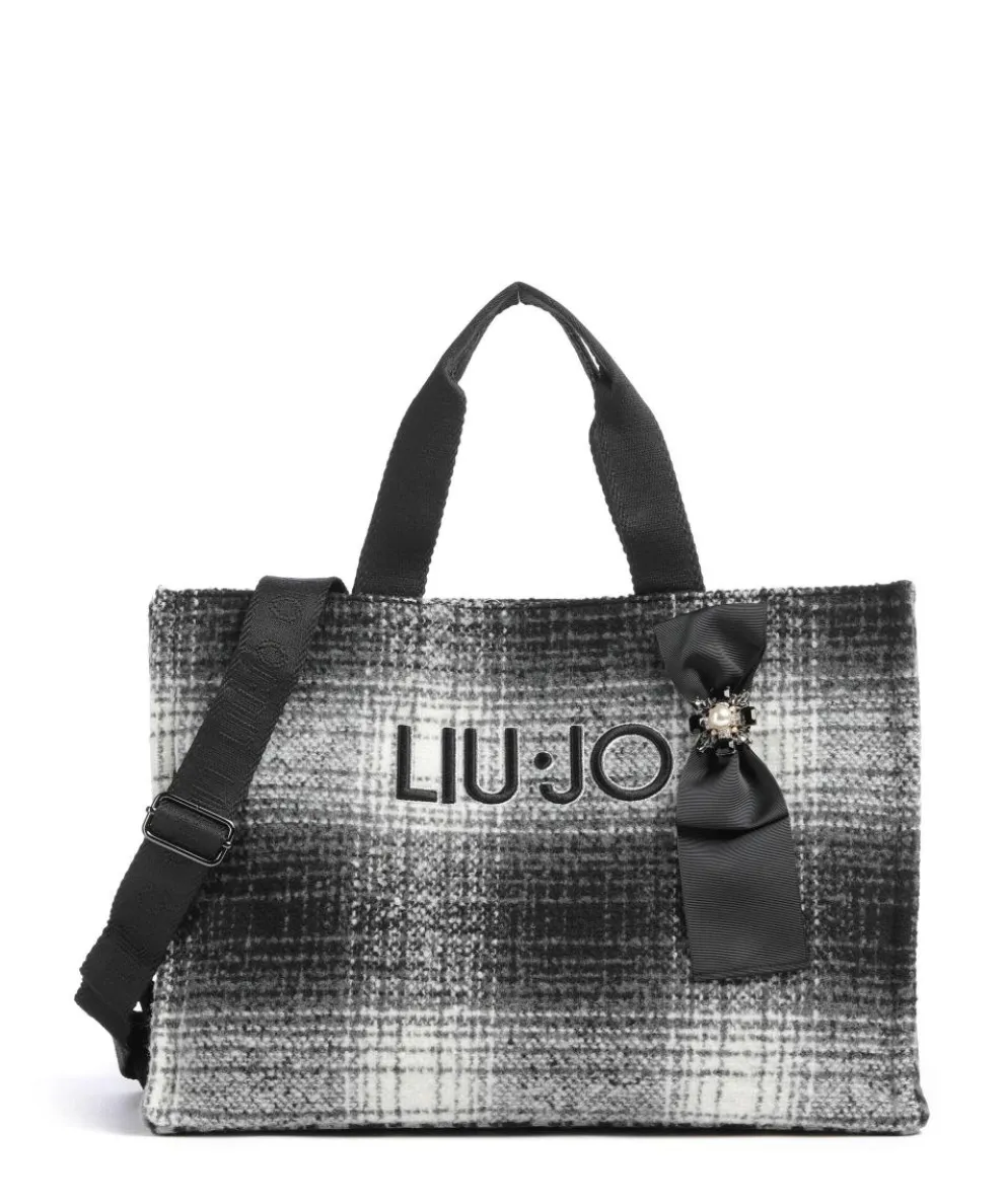 L Handtasche Polyester grau/schwarz