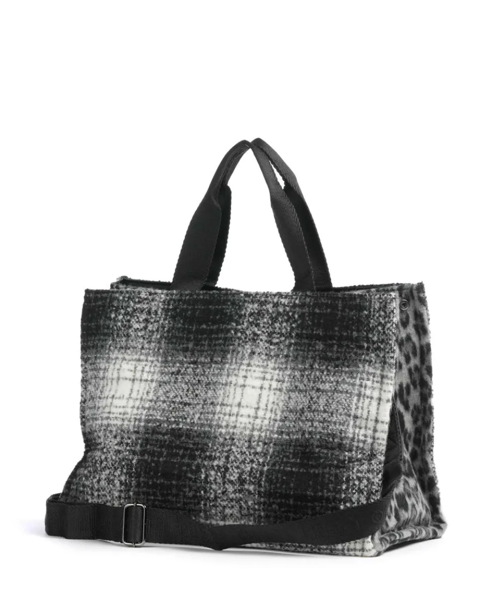 L Handtasche Polyester grau/schwarz