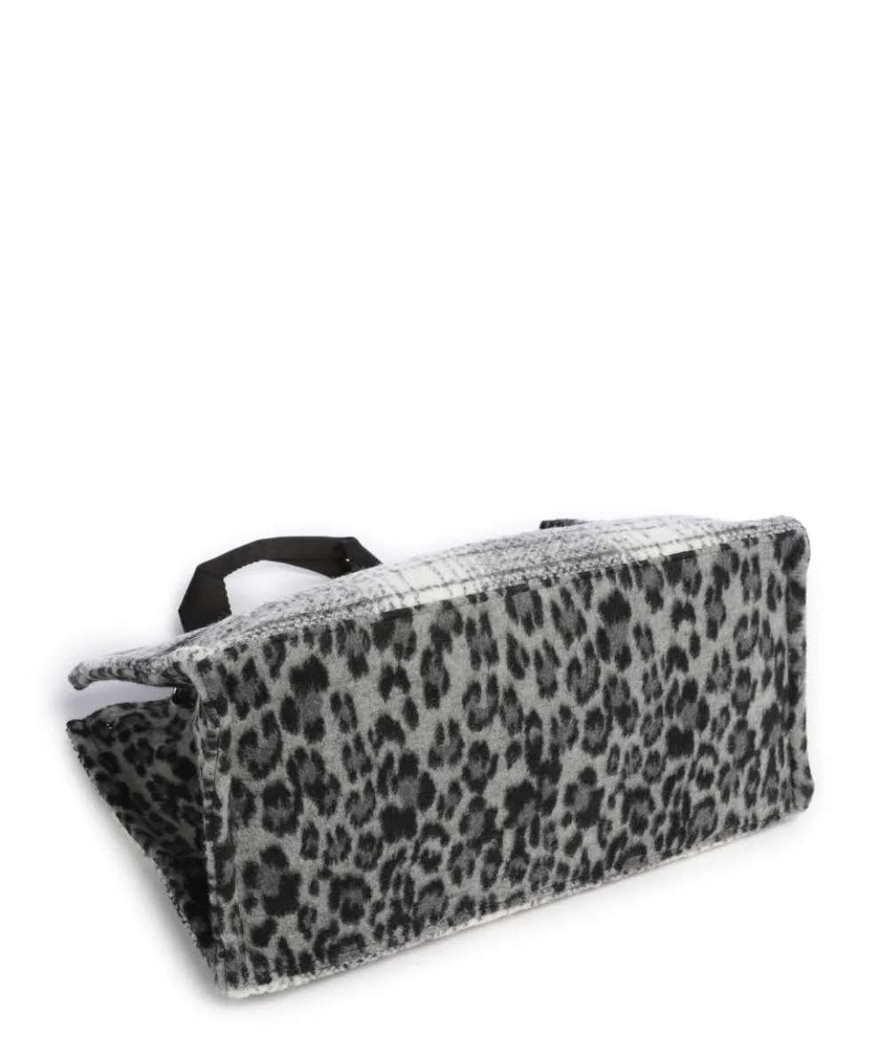 L Handtasche Polyester grau/schwarz