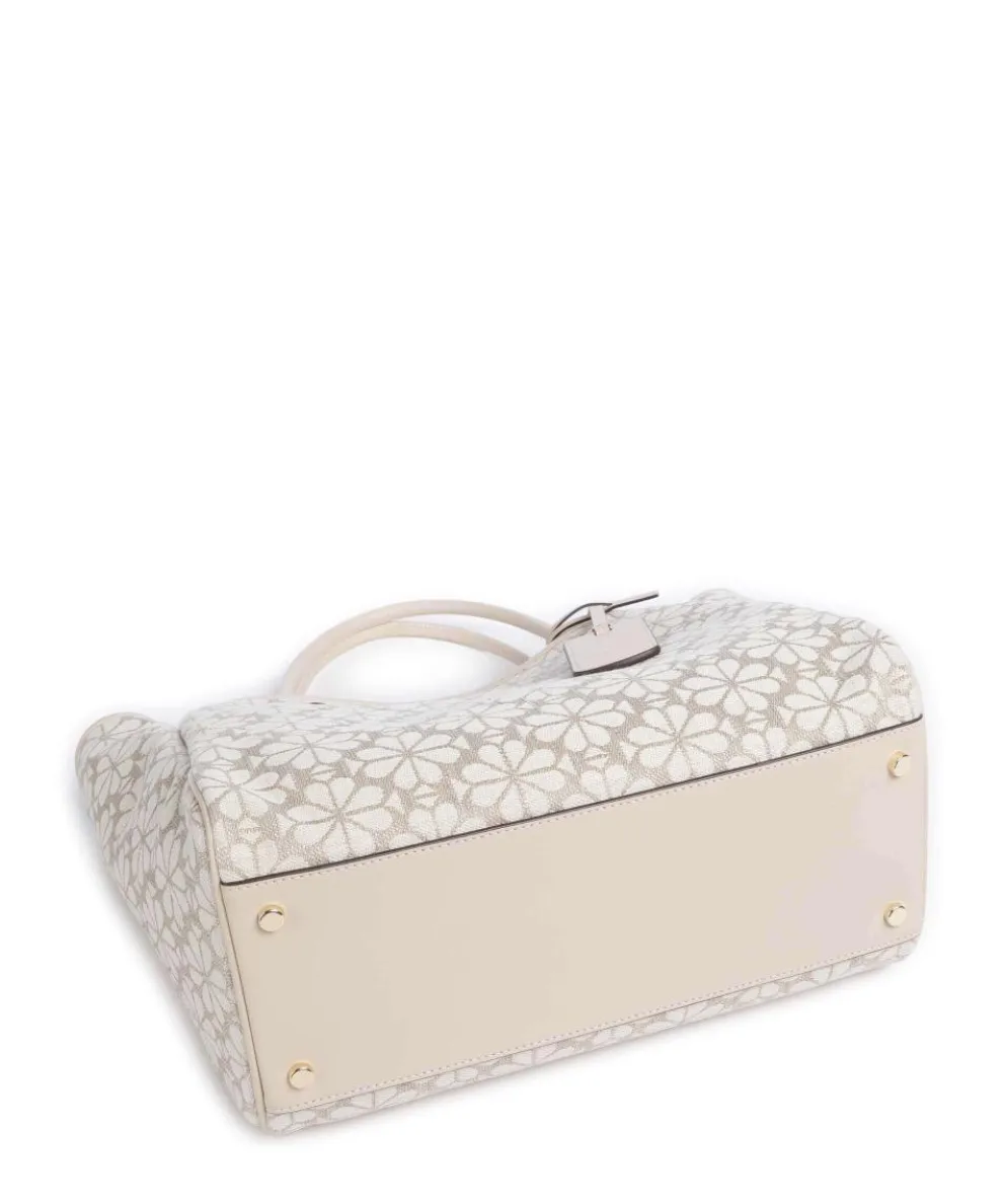 Spade Flower Jacquard Handtasche Canvas natur