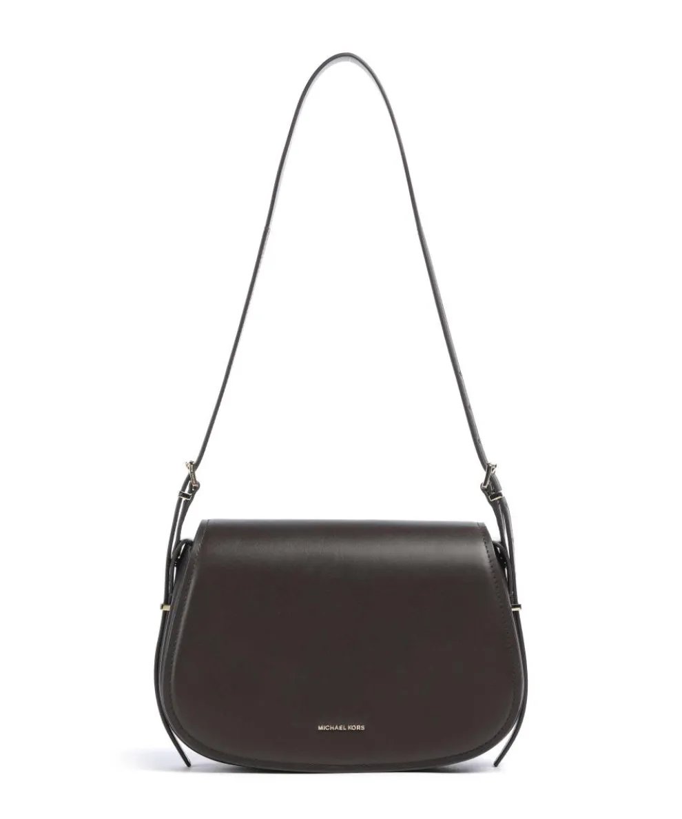 Lydia Schultertasche Rindsleder dunkelbraun