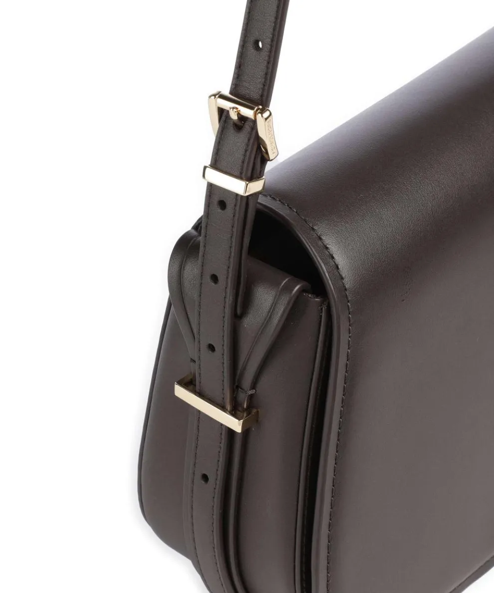 Lydia Schultertasche Rindsleder dunkelbraun