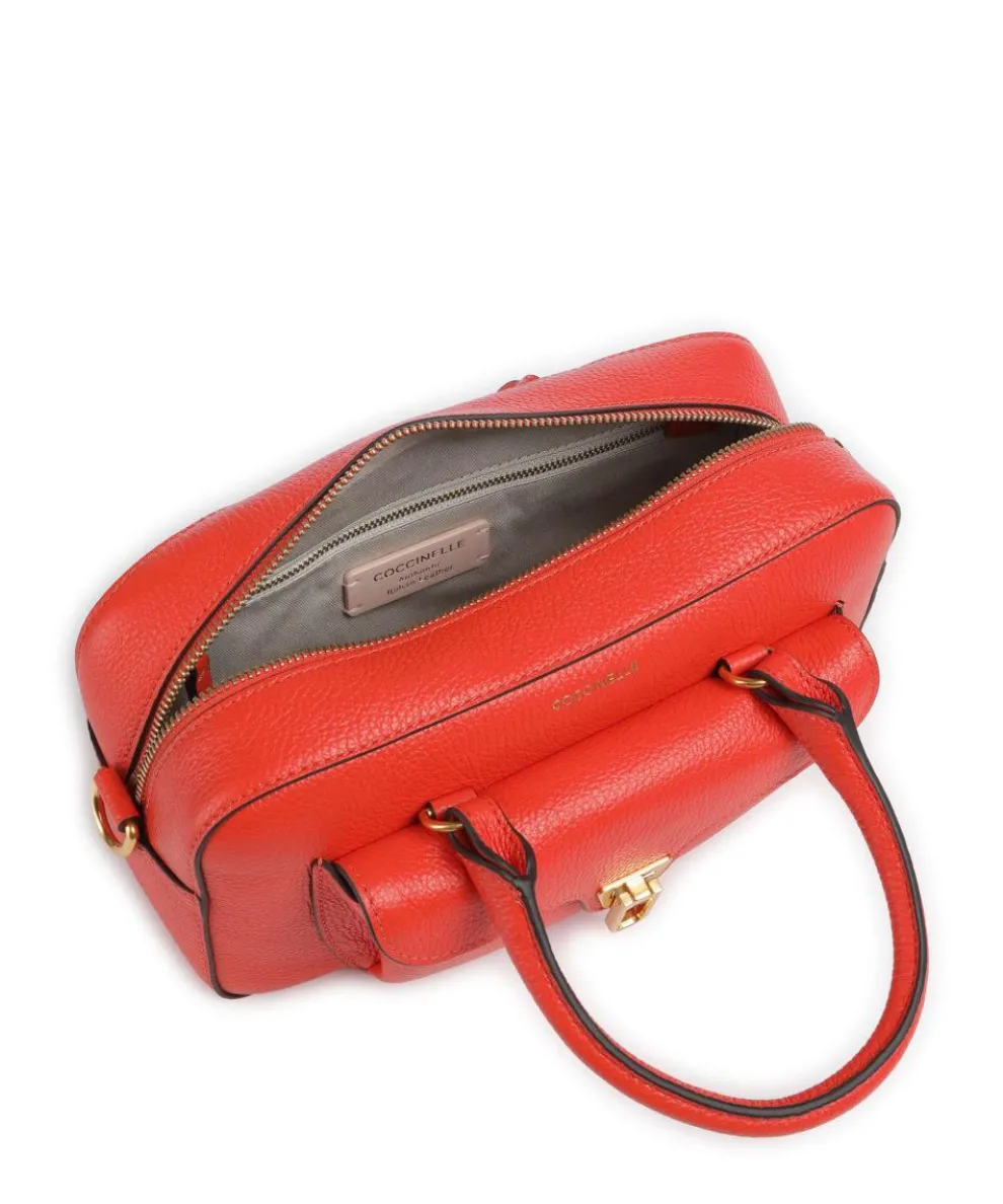 Beat Soft Handtasche genarbtes Leder orange