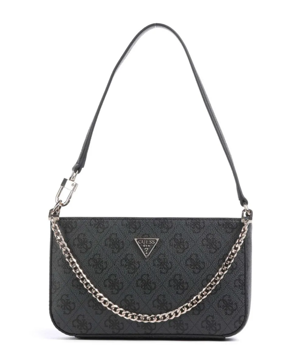 Noelle Mini Schultertasche Lederimitat dunkelgrau