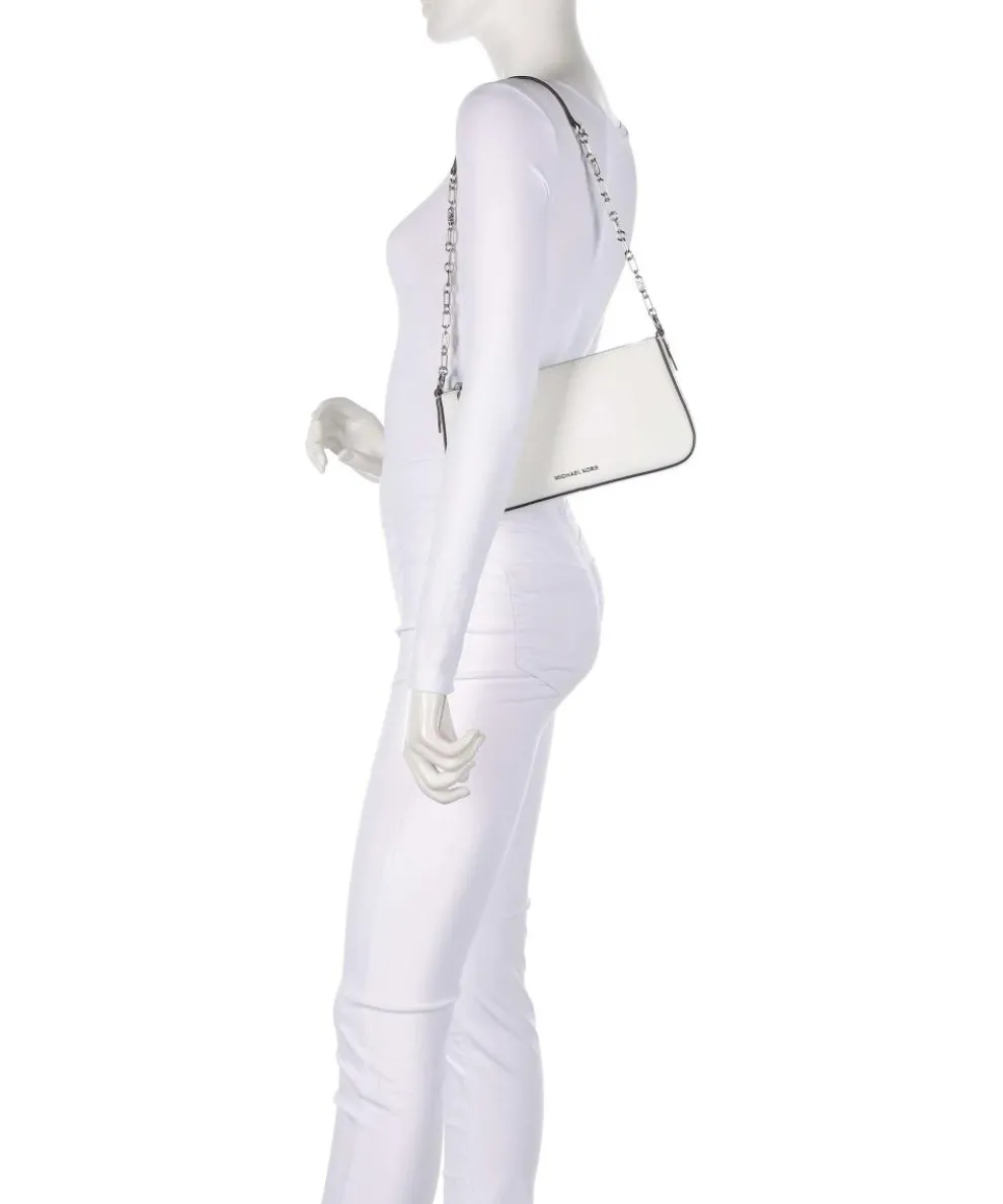 Empire Schultertasche fein genarbtes Leder weiß