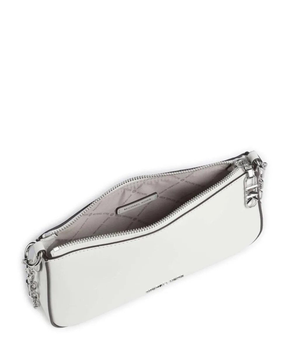 Empire Schultertasche fein genarbtes Leder weiß