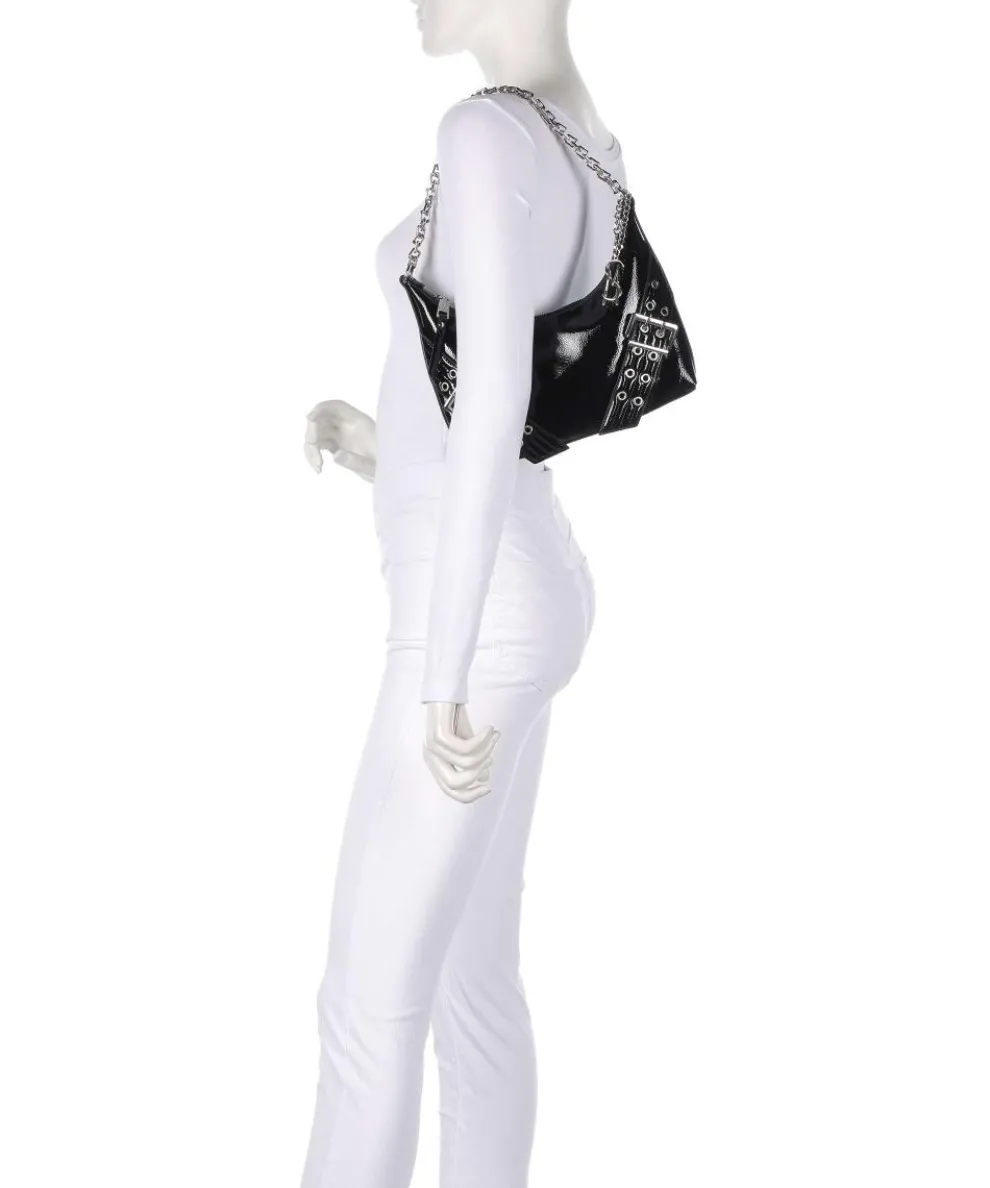 BGRAYA Schultertasche Lederimitat schwarz