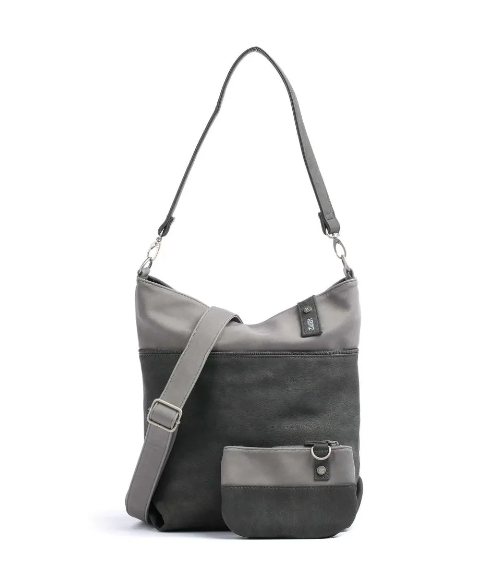 Jana J12 Beuteltasche Lederimitat dunkelgrau