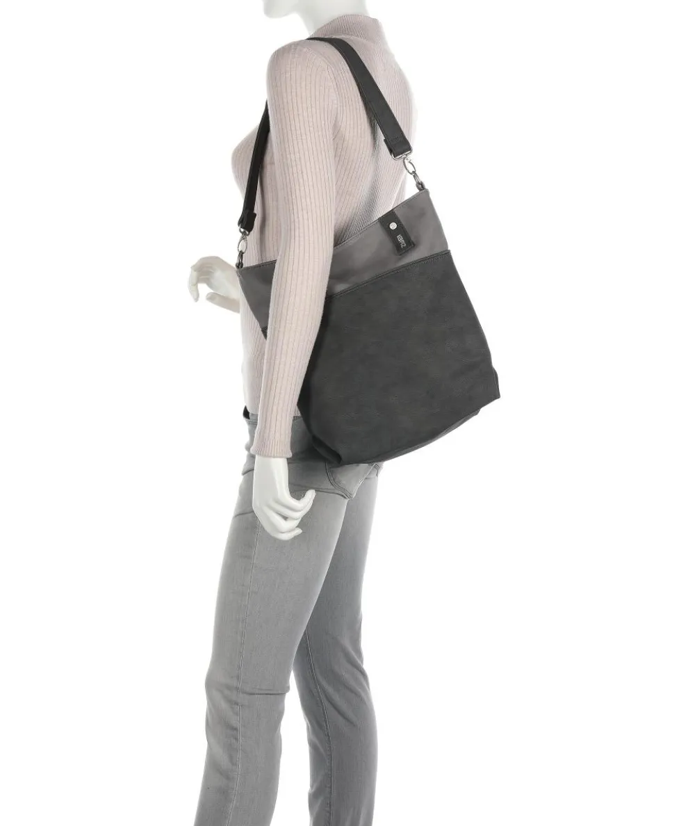 Jana J12 Beuteltasche Lederimitat dunkelgrau