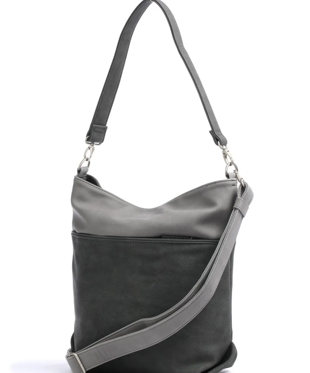 Jana J12 Beuteltasche Lederimitat dunkelgrau