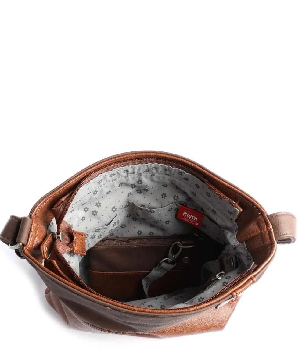 Jana J10 Schultertasche Lederimitat cognac