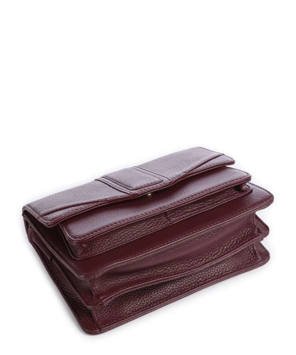 Jane Umhängetasche genarbtes Rindsleder bordeaux