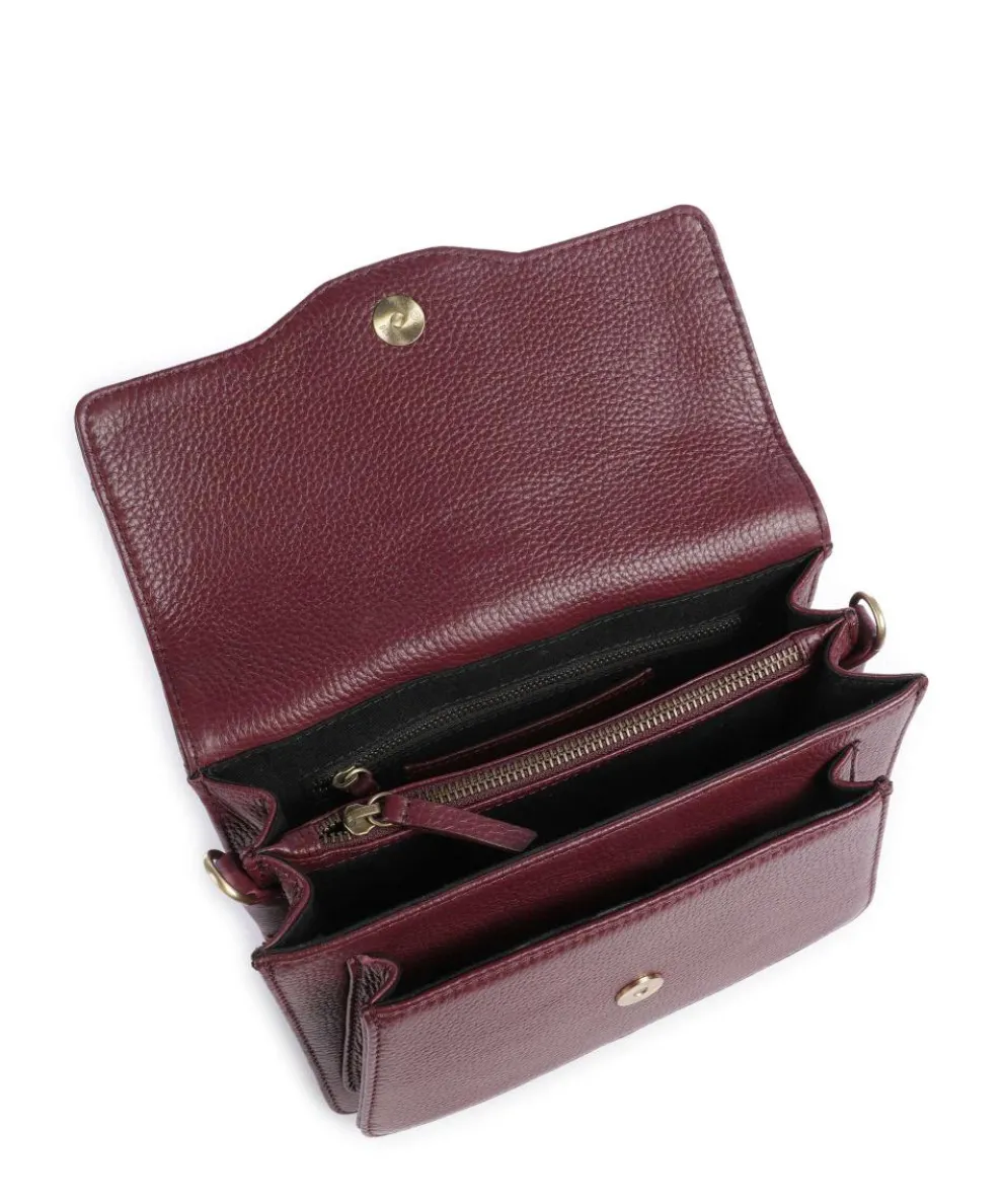 Jane Umhängetasche genarbtes Rindsleder bordeaux