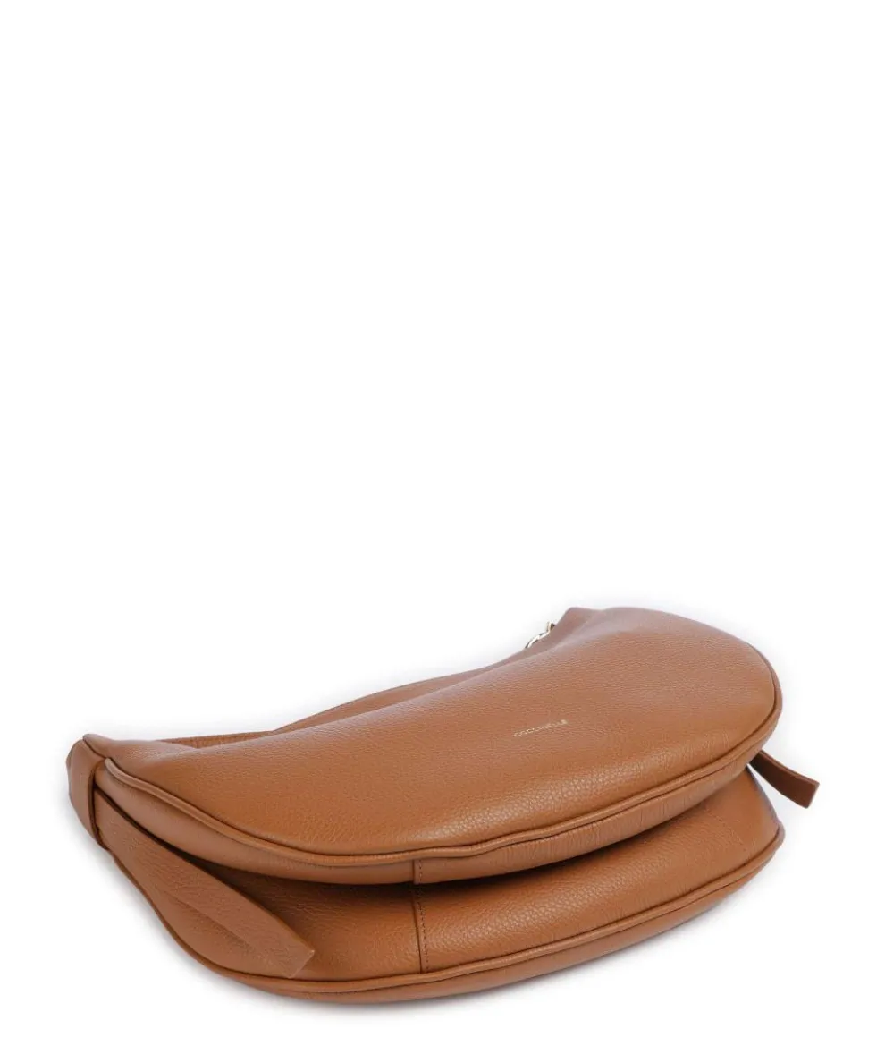 C-Easy Beuteltasche genarbtes Leder braun