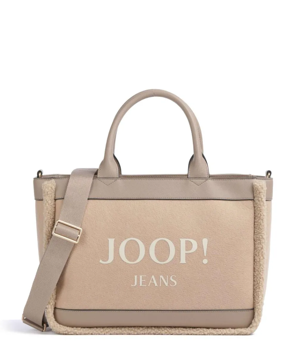 Jeans Calduccio Yvette Handtasche Lederimitat, Textil beige