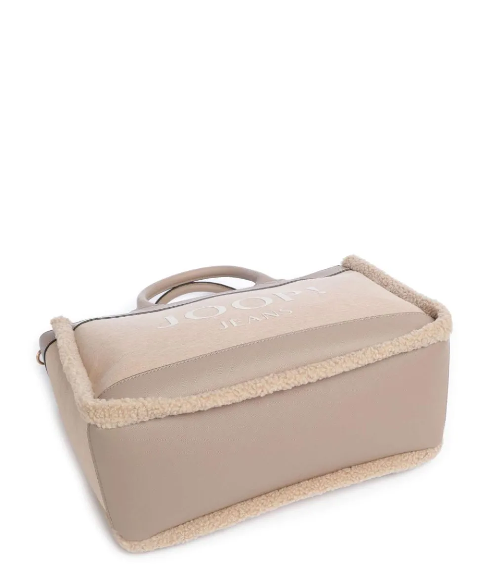 Jeans Calduccio Yvette Handtasche Lederimitat, Textil beige