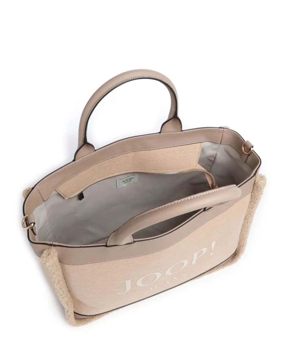 Jeans Calduccio Yvette Handtasche Lederimitat, Textil beige