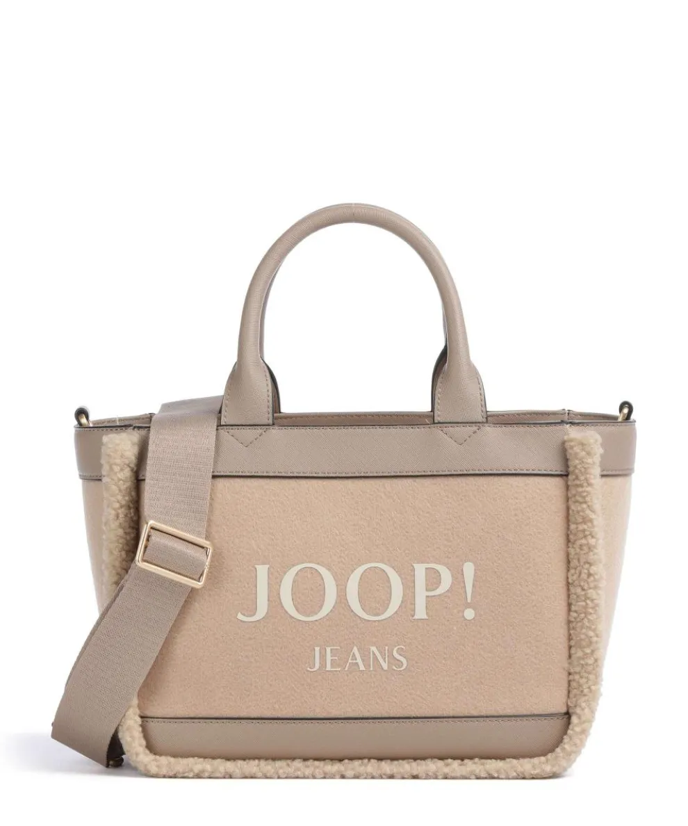 Jeans Calduccio Yvette Handtasche Lederimitat, Polyester, Textil beige