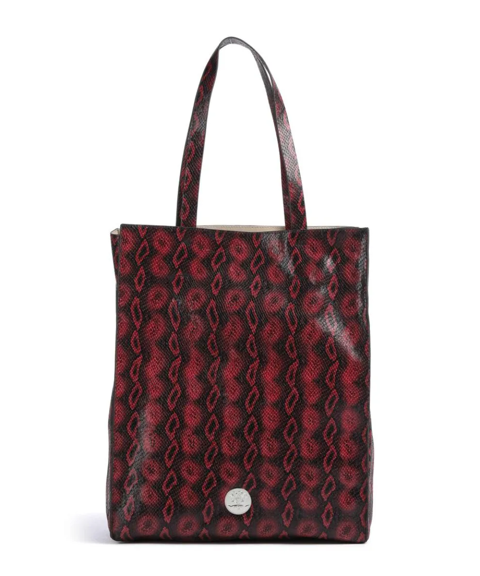 Jeans Confetto Boa Liv Shopper Lederimitat dunkelrot