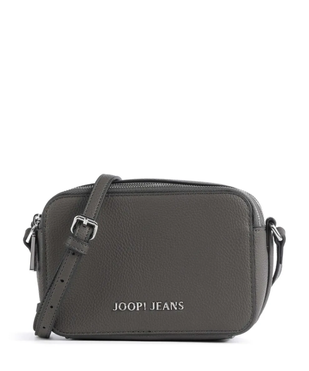 Jeans Diurno Susan Umhängetasche genarbtes Leder dunkelgrau