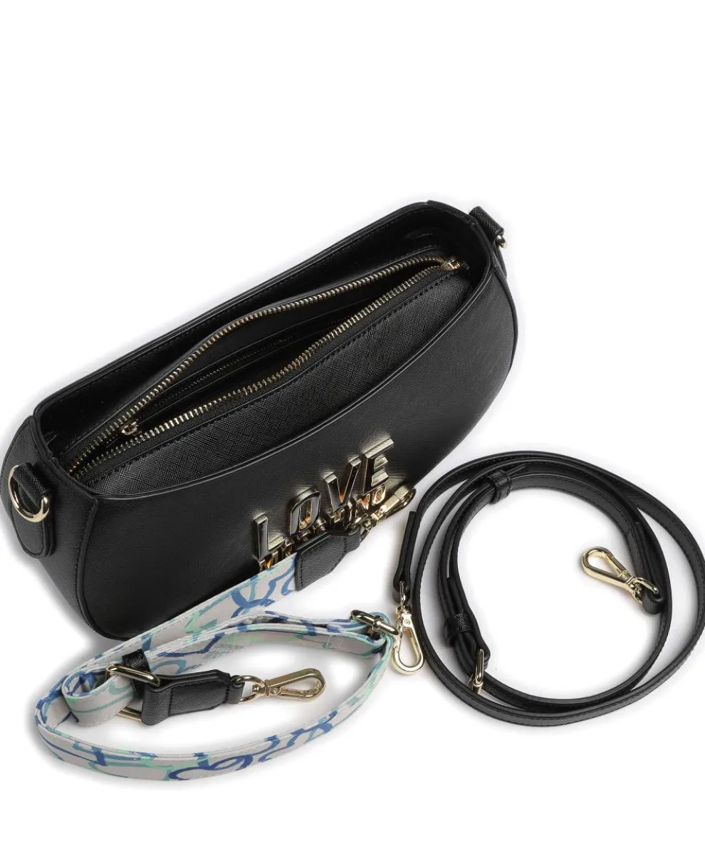 Jelly Logo Umhängetasche Lederimitat schwarz