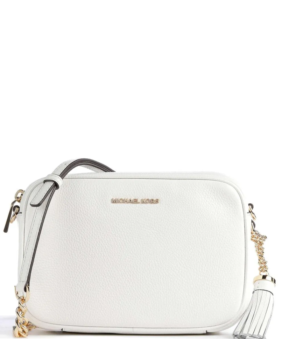 Jet Set Umhängetasche genarbtes Rindsleder weiß