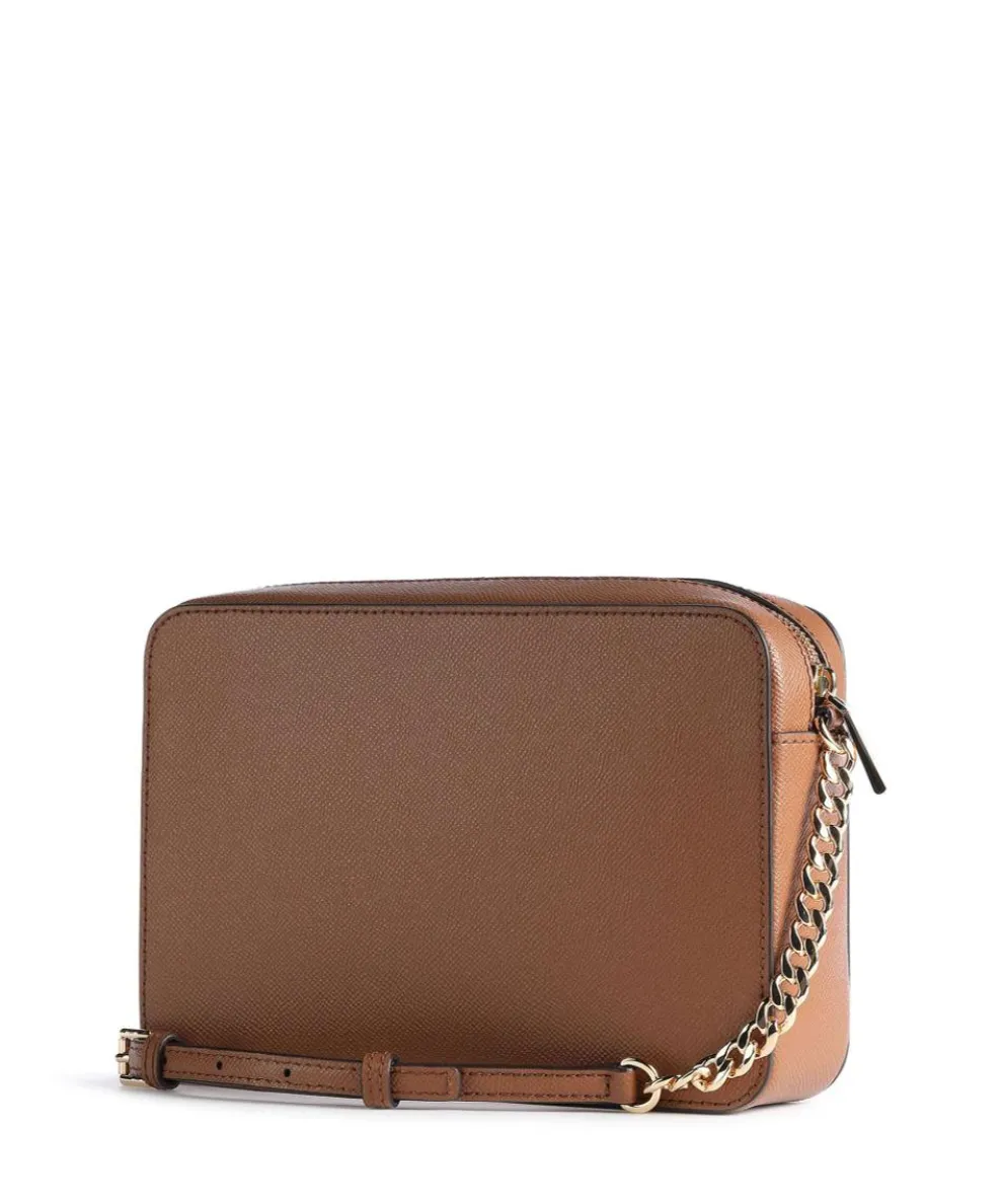 Jet Set Umhängetasche genarbtes Rindsleder braun