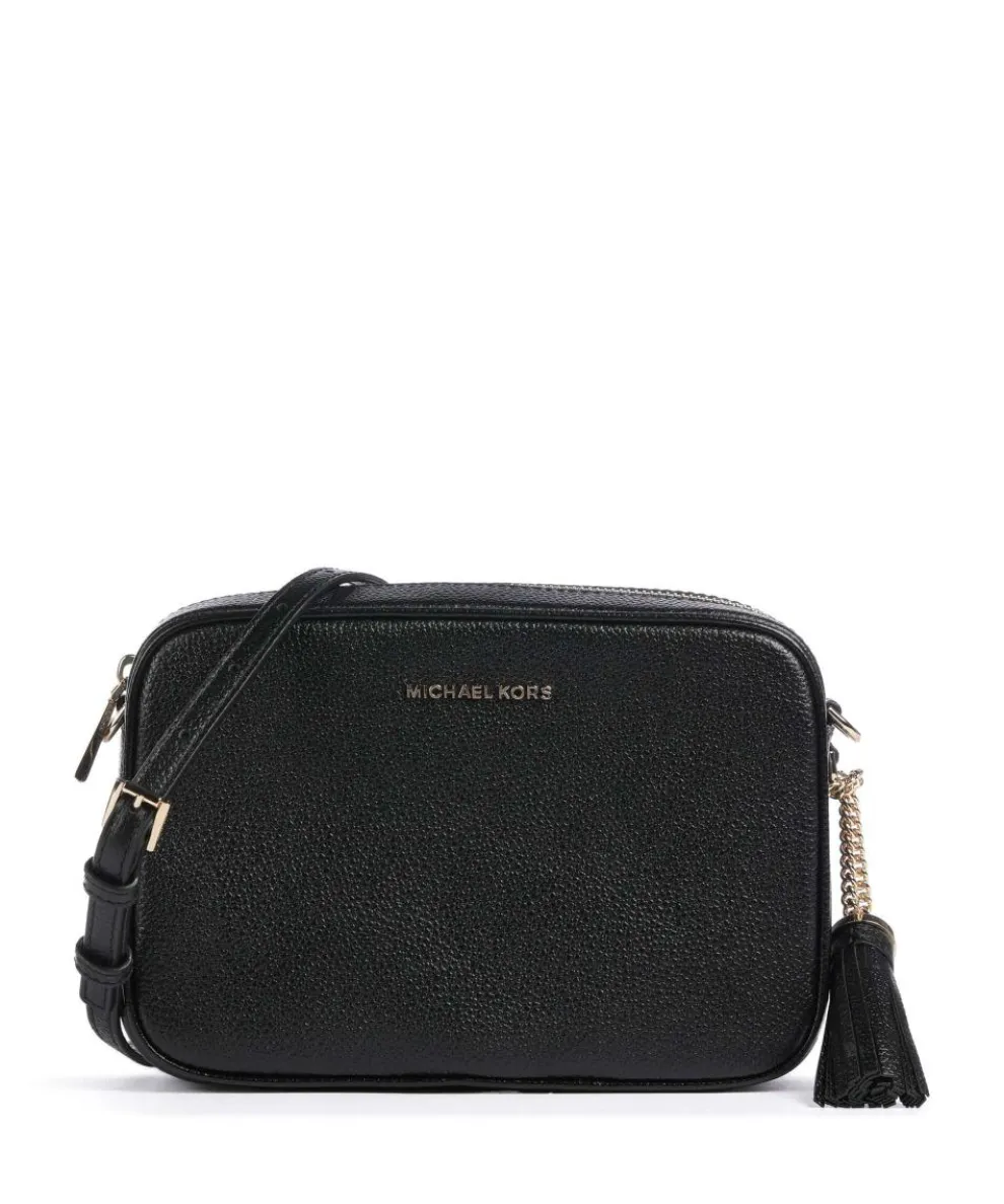 Jet Set Umhängetasche genarbtes Rindsleder schwarz