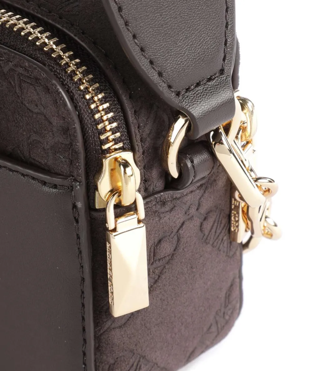 Jet Set Umhängetasche aufgerautes Rindsleder dunkelbraun