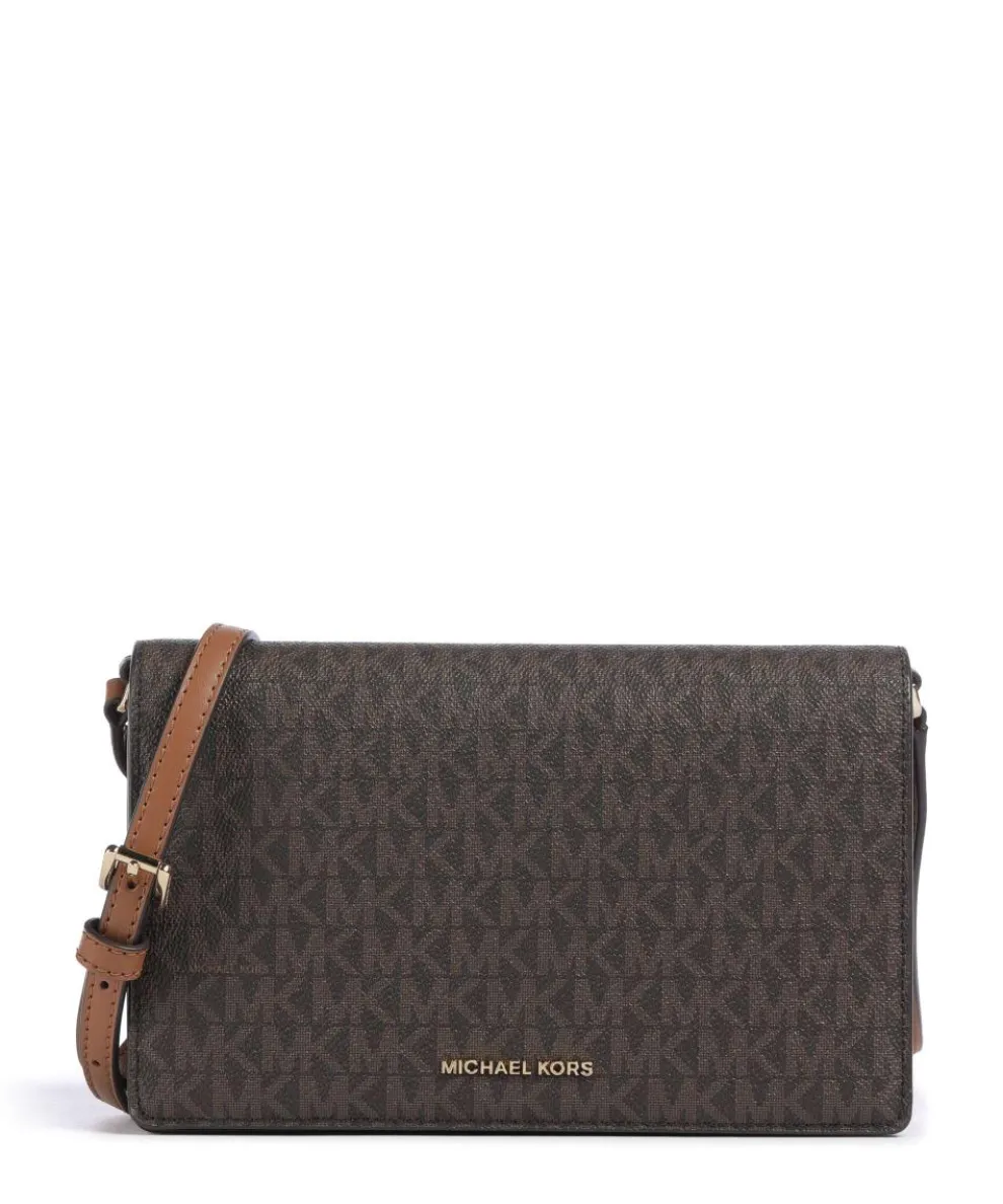 Jet Set Umhängetasche Canvas dunkelbraun