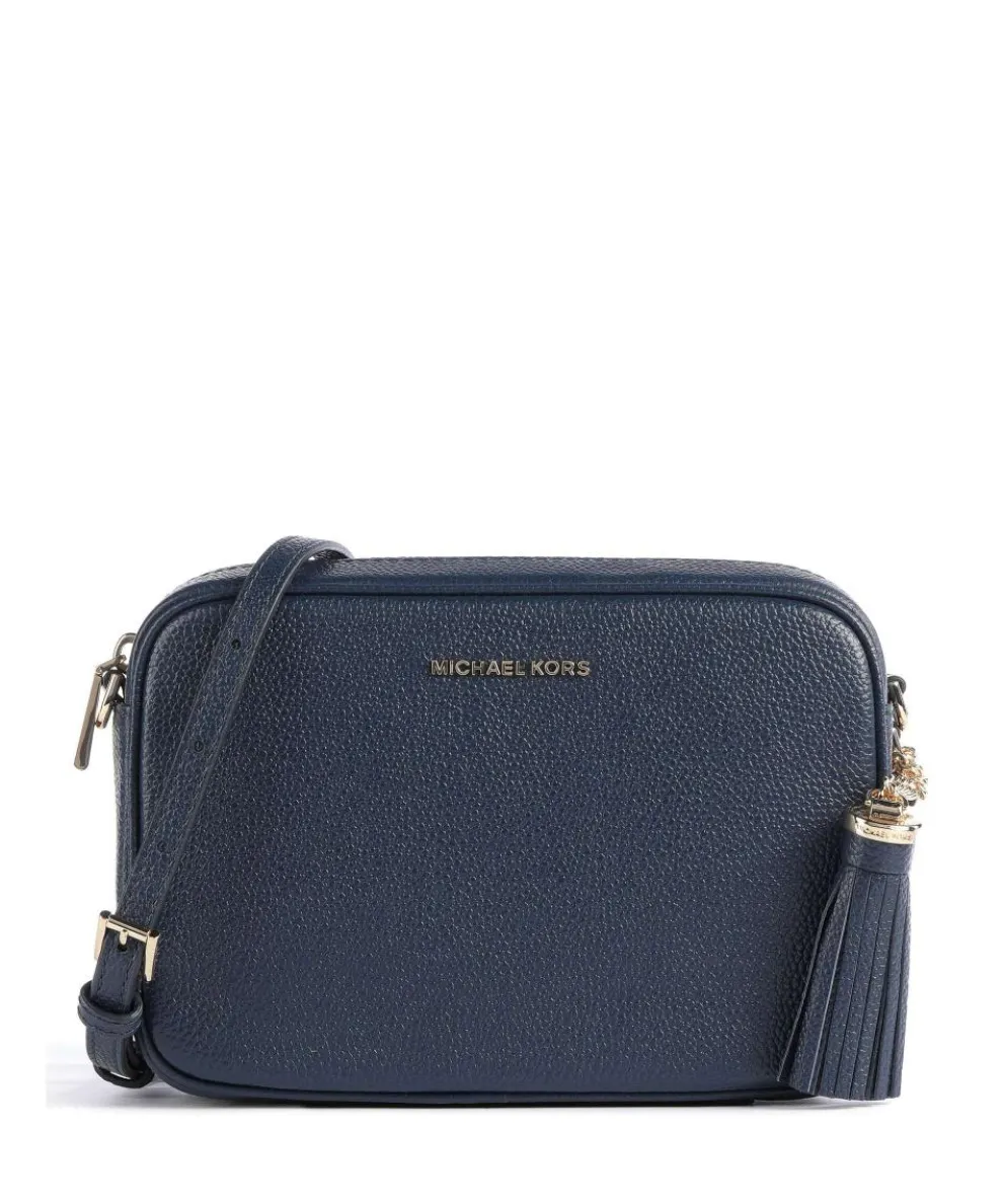 Jet Set Umhängetasche genarbtes Rindsleder navy