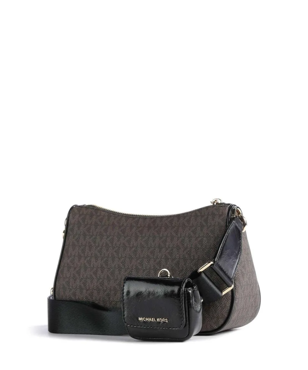 Jet Set Umhängetasche Canvas dunkelbraun