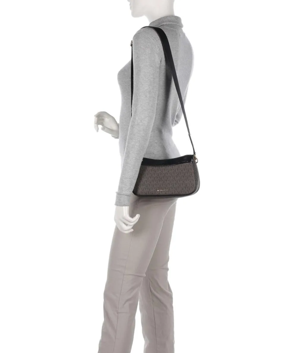 Jet Set Umhängetasche Canvas dunkelbraun