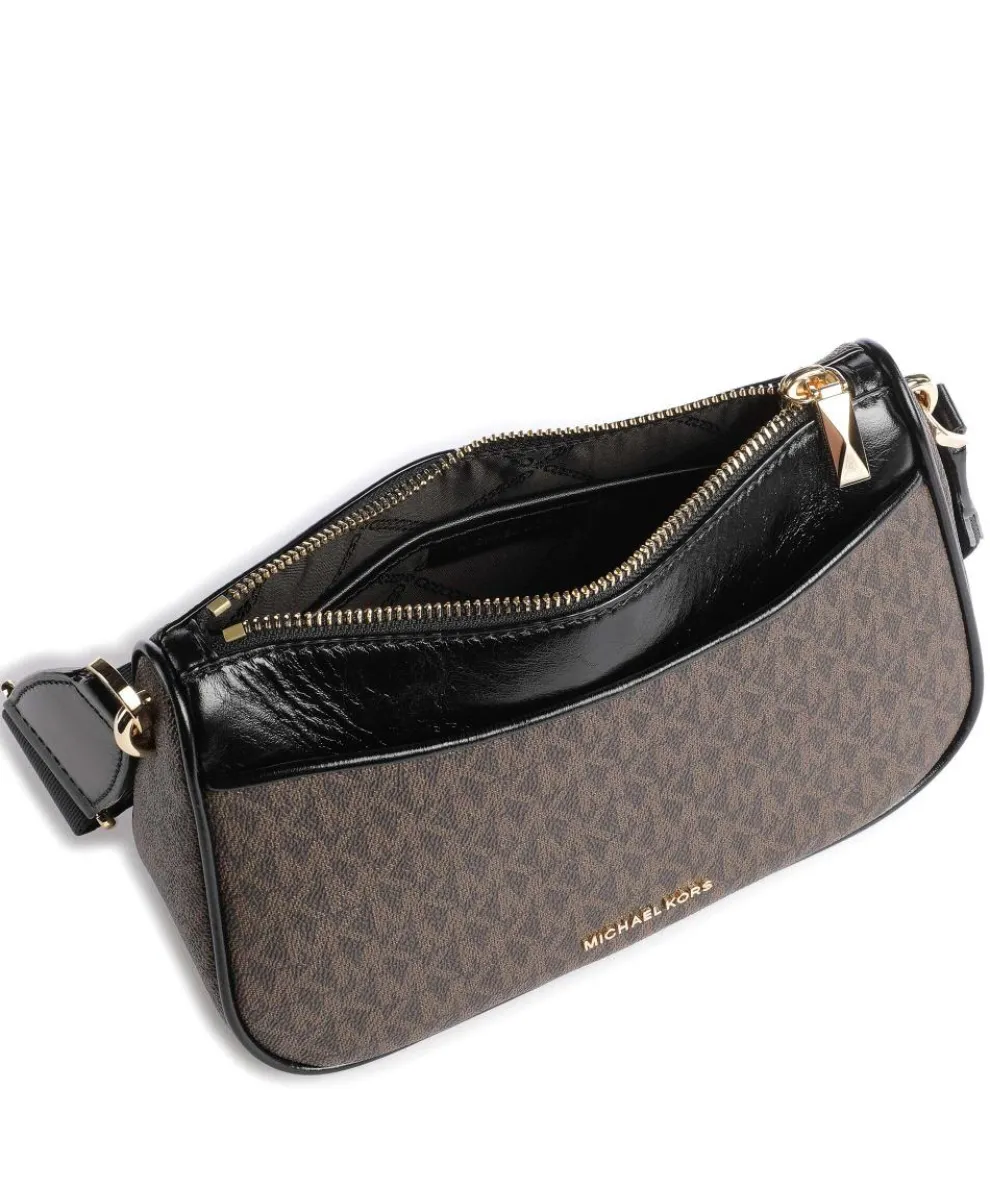 Jet Set Umhängetasche Canvas dunkelbraun