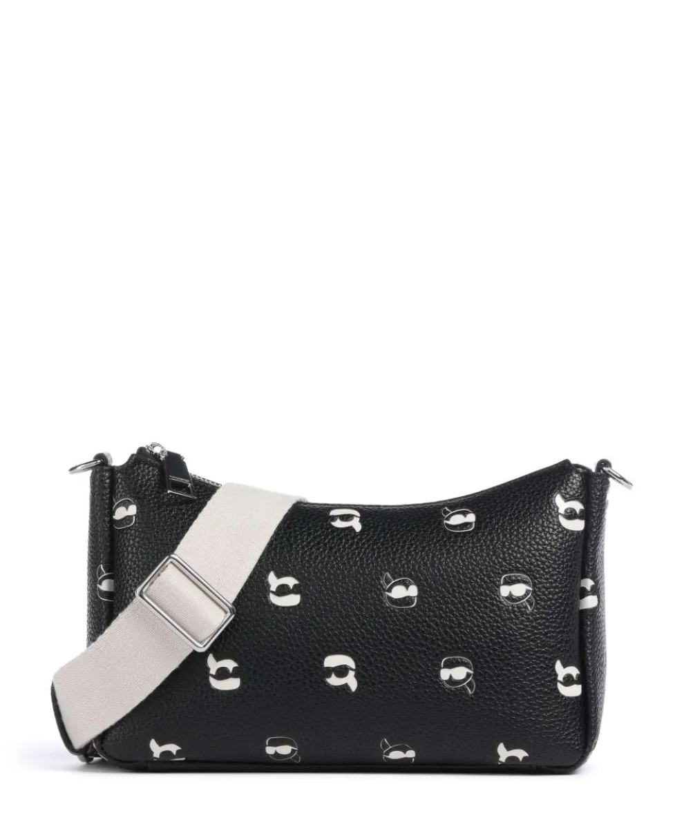 K/Ikonik Schultertasche Lederimitat schwarz