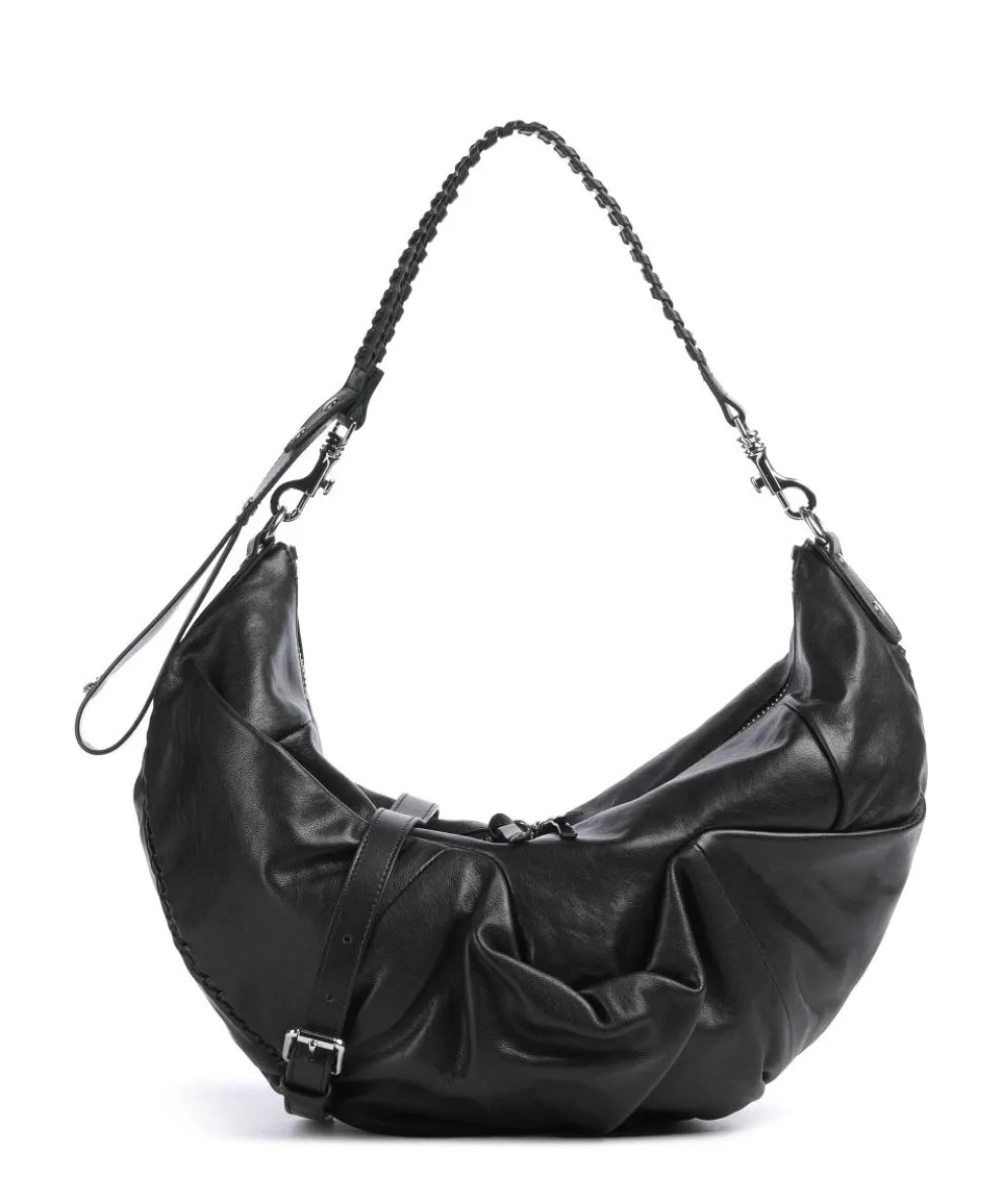 Agnes Supple Medium Beuteltasche Schafsleder schwarz