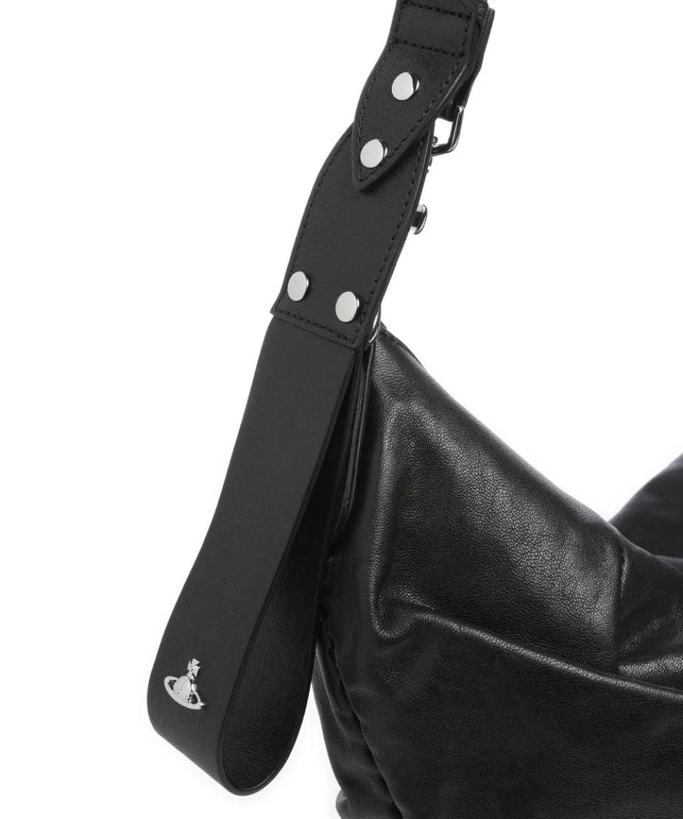 Agnes Supple Medium Beuteltasche Schafsleder schwarz