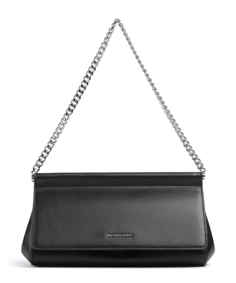 Carmine Schultertasche genarbtes Leder schwarz