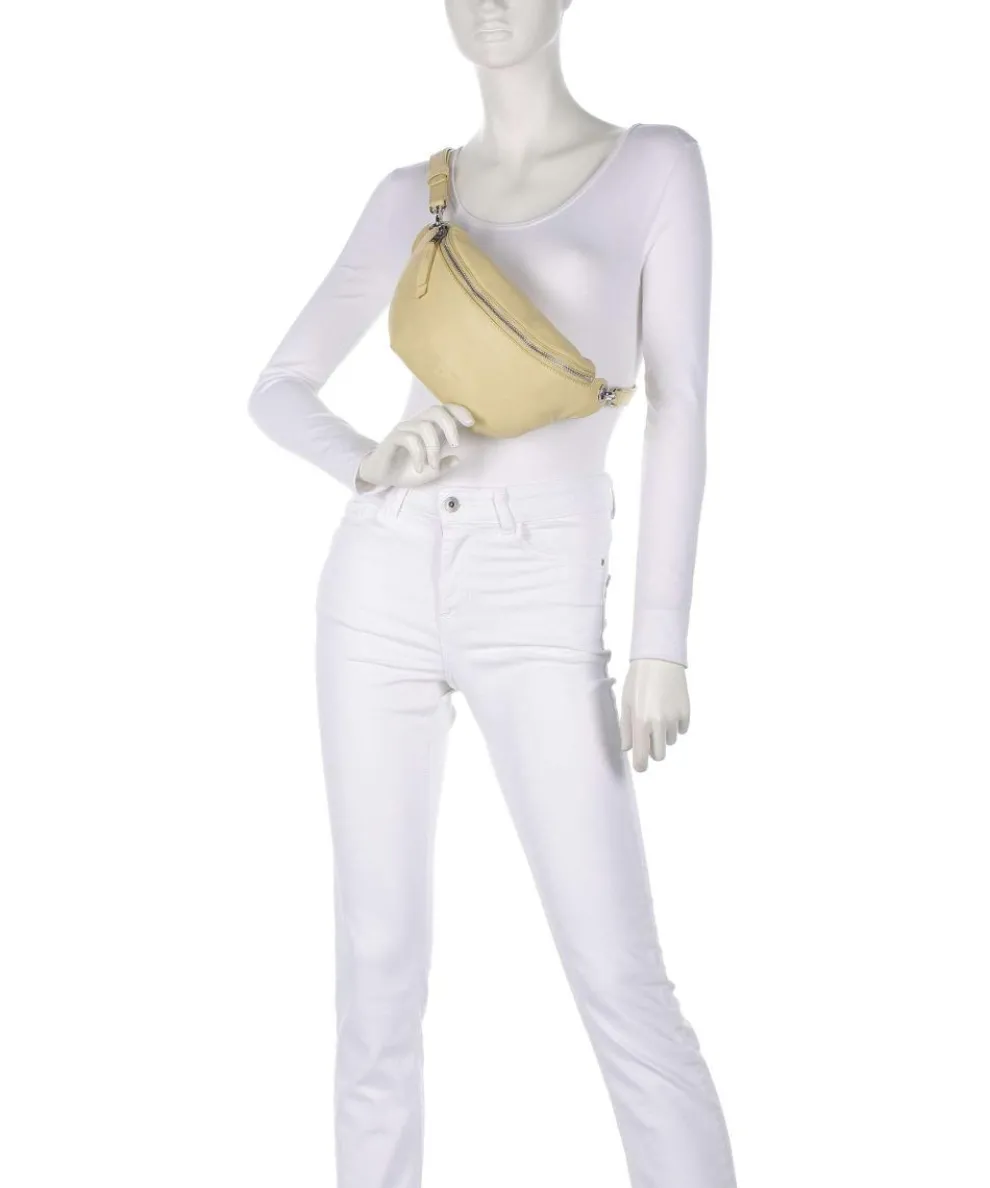 Tavia Sheep Natural Gürteltasche Schafsleder vanillegelb